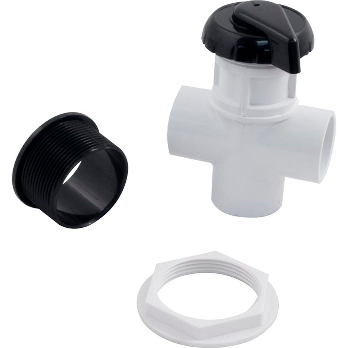 Diverter Valve, Hydro-Air/BWG Hydroflow, 1"s, 3 Port, Black