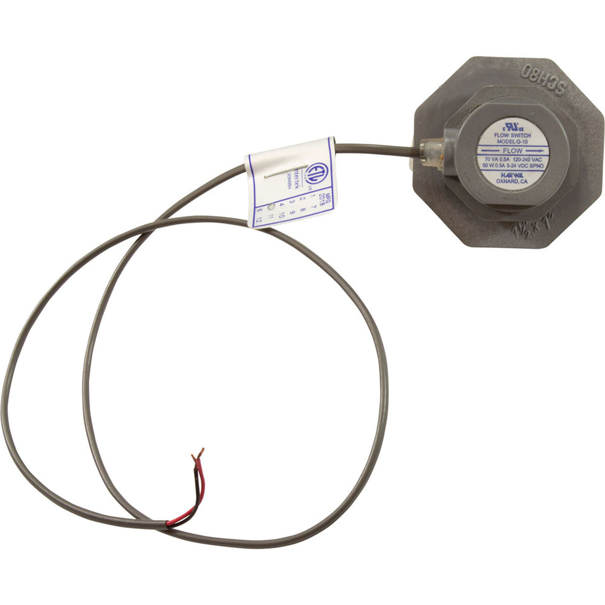 Flow Switch Repl Kit, Harwil Q9DS to Q10N, 1-1/2"x1" Bushing