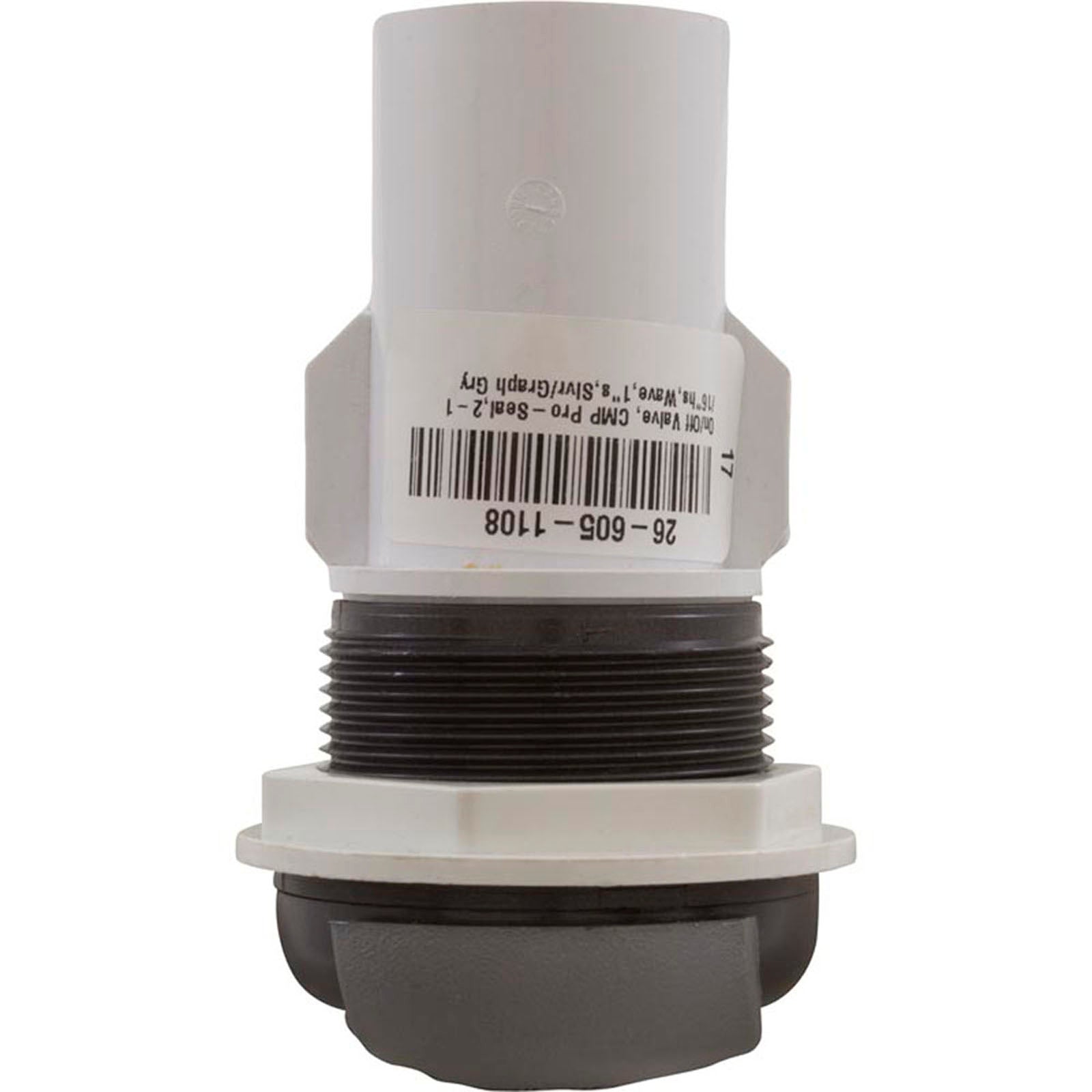 On/Off Valve, CMP Pro-Seal, 2-1/16"hs, Wave, 1"s, Slvr/Graph Gray
