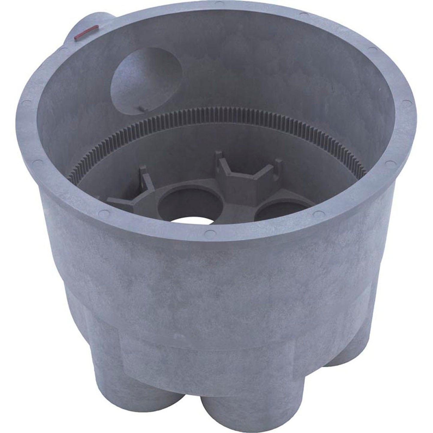 Housing, A & A 6 Port Low Profile Valve, 2", Bottom, Gray