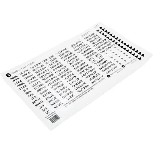 Plumbing Labels, A & A Manufacturing