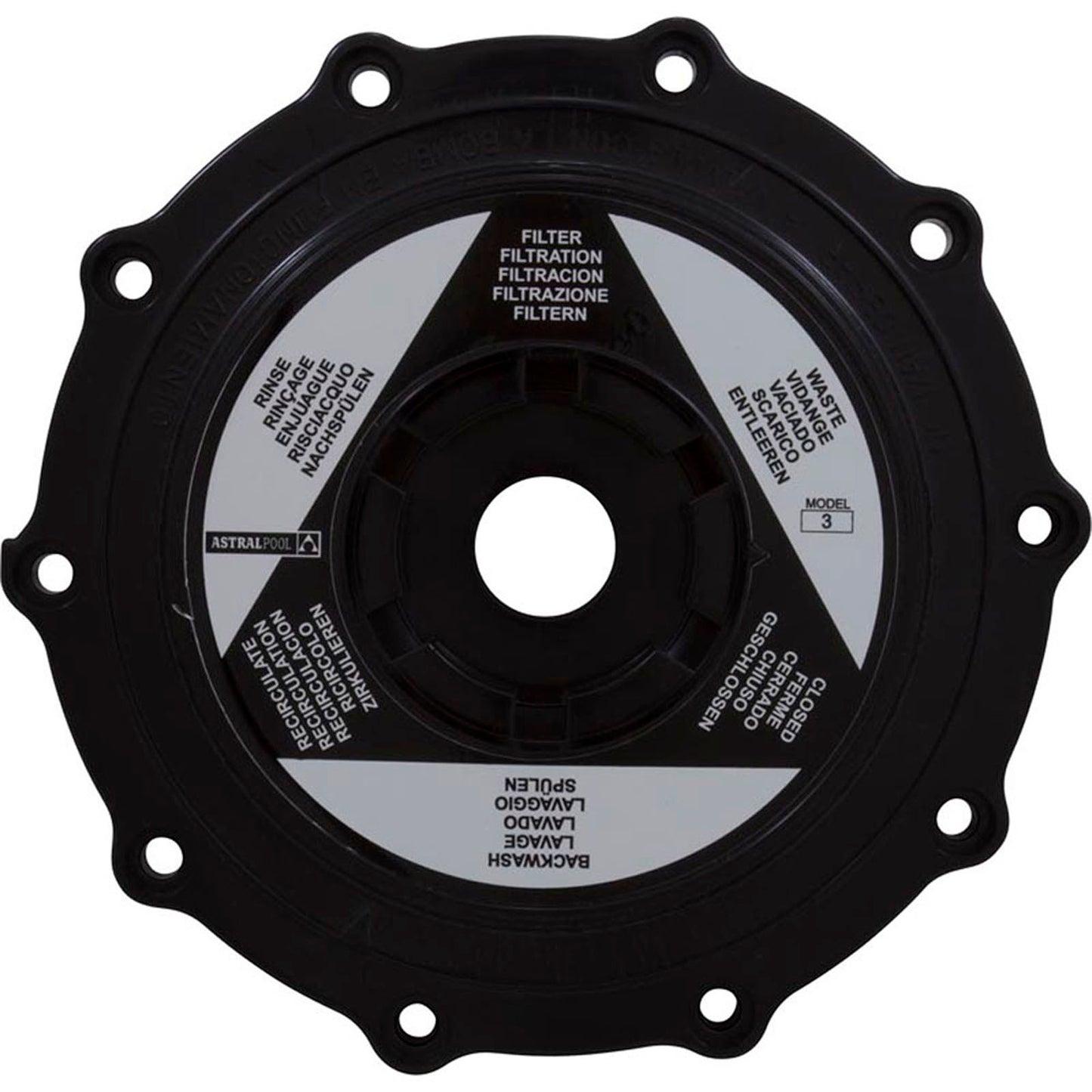 Valve Lid, Astral, 2" Multiport Valves, with Label