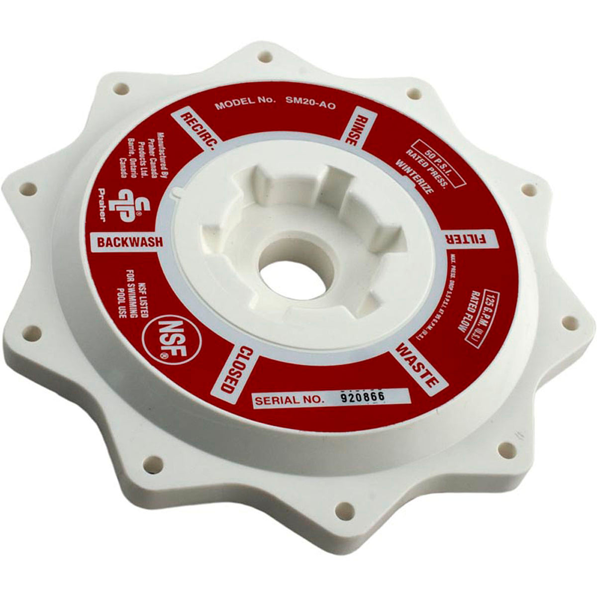 Cover, Praher ABS 2" Top/Side Mount Valves, White