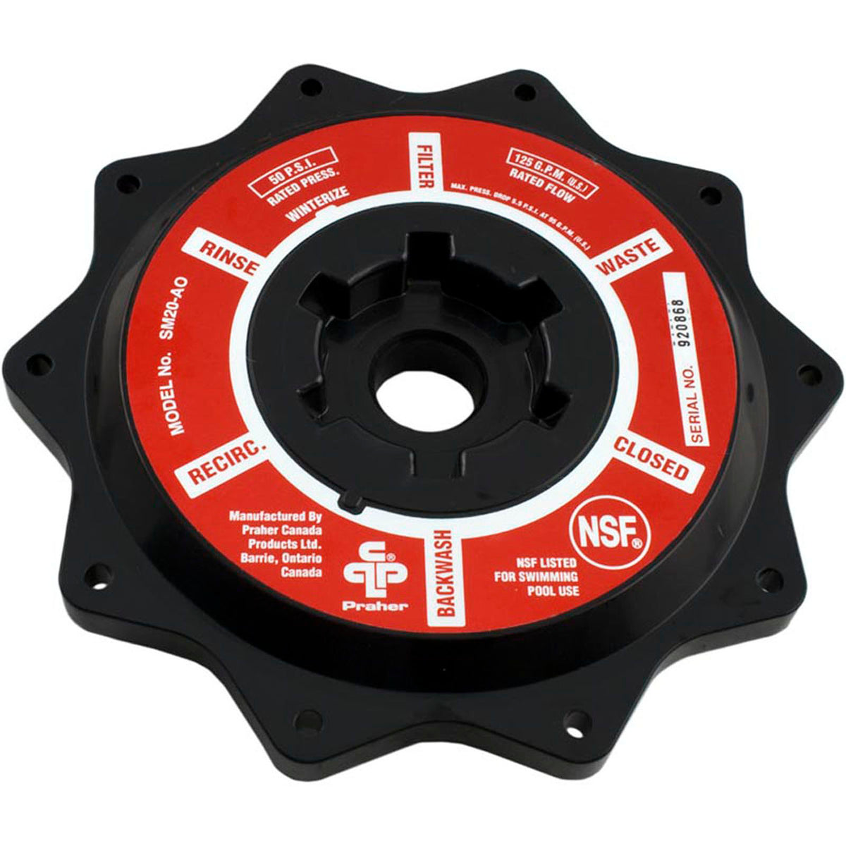 Cover, Praher ABS 2" Top/Side Mount Valves, Black