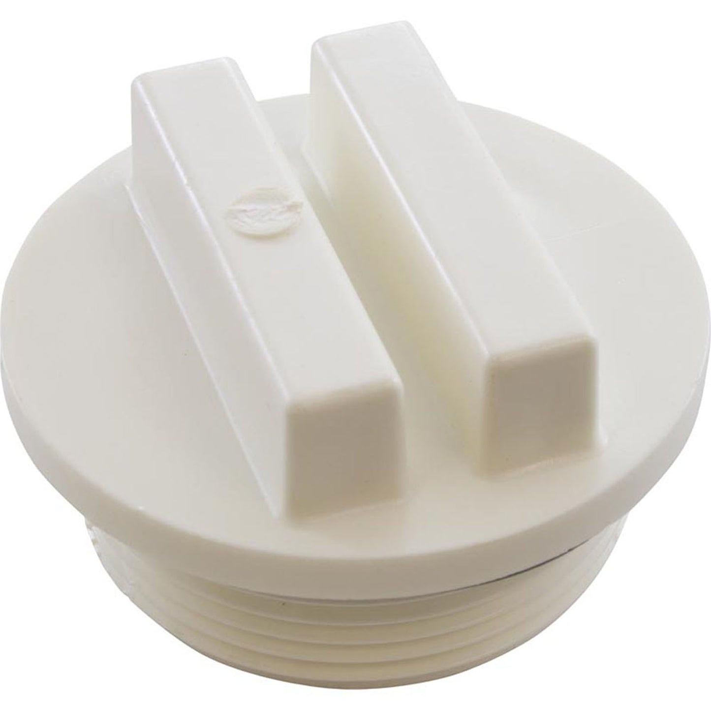 Plug, Praher ABS Side Mount Valves, 1-1/2"mpt, White