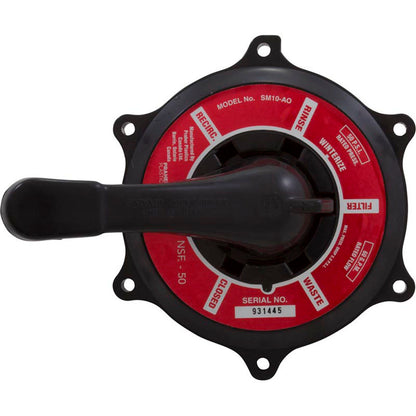 Lid Assembly, Praher ABS Top/Side Mount Valves, 1-1/2", Blk, 60gpm