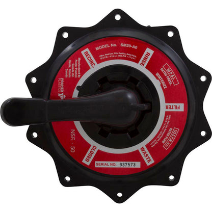 Lid Assembly, Praher ABS Top/Side Mount Valves, 2", Blk, 125gpm