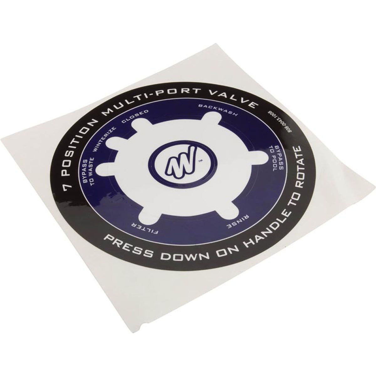 Decal, Waterway, 1-1/2" Top Mount Valve