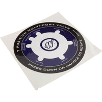 Decal, Waterway, 1-1/2" Top Mount Valve