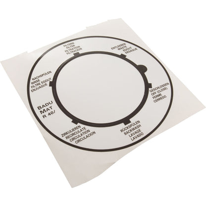 Label, Speck AquaSwim 250, 1-1/2" Multiport Valve