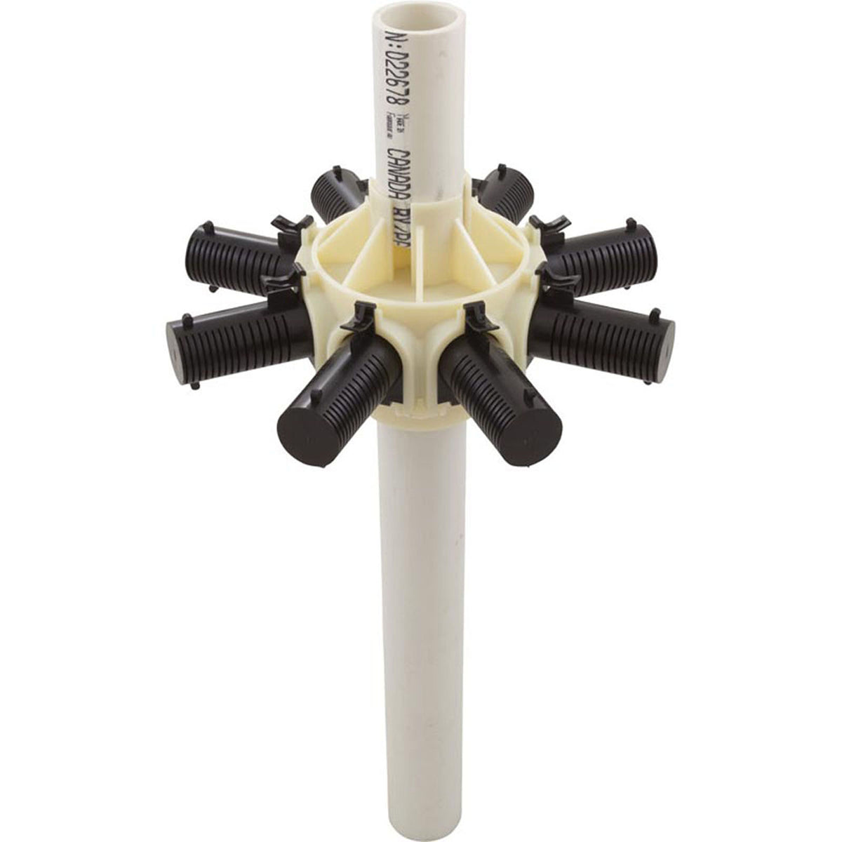 Standpipe Assy, Jacuzzi Splash Pak SS160, Snap-Fit, w/ Laterals