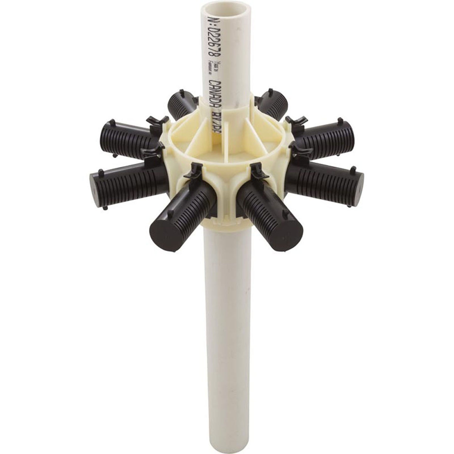 Standpipe Assy, Jacuzzi Splash Pak SS160, Snap-Fit, w/ Laterals