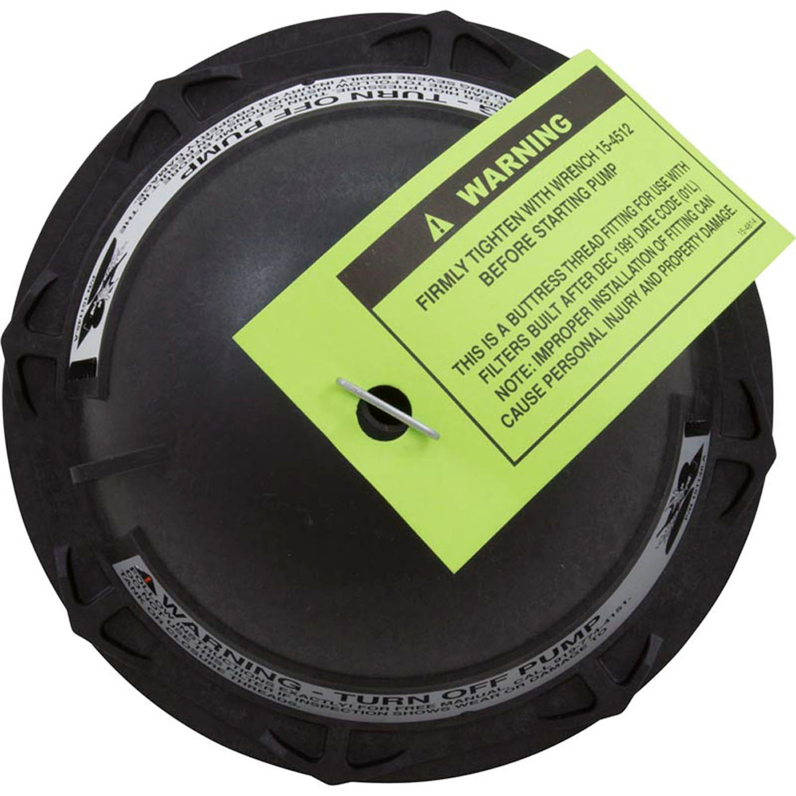 Tank Lid, Pentair PacFab Triton II, 6", w/ O-Ring, Black