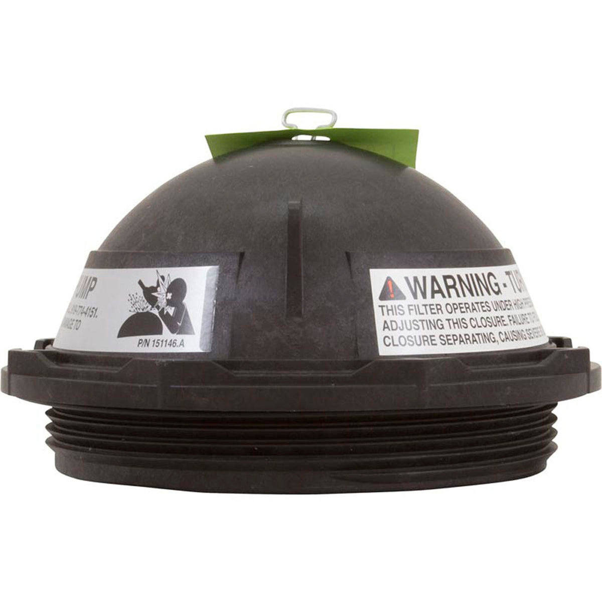 Tapa de tanque Pentair PacFab Triton II, 6", con junta tórica, color negro