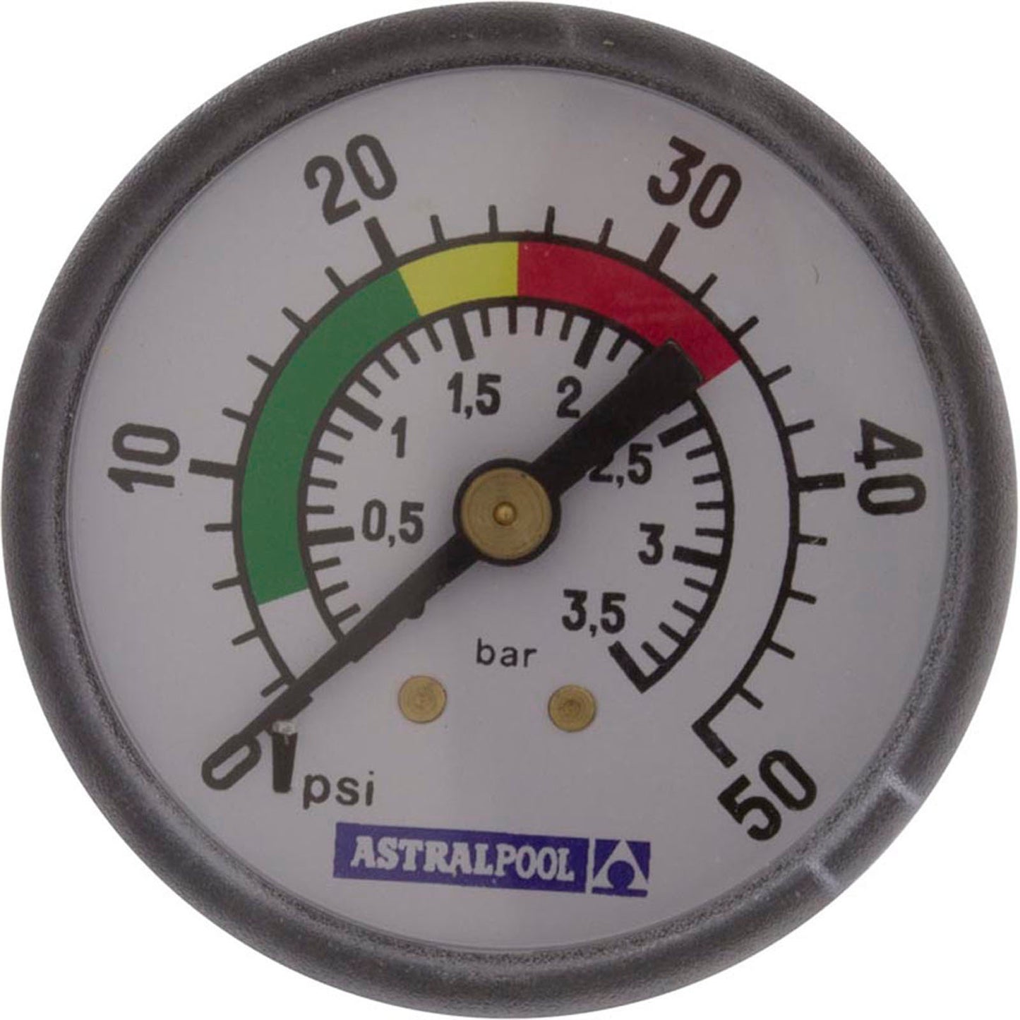 Pressure Gauge, Astral, 1/8" mpt, 50 psi
