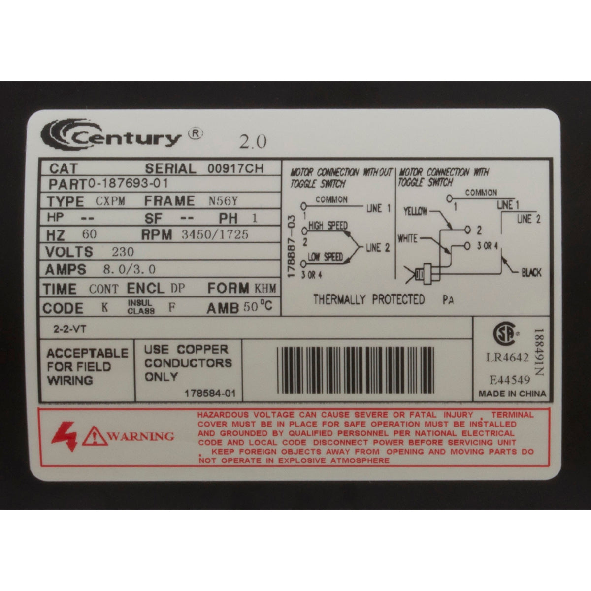 Pump, BWG Dura-Jet, 3.0SPL, 230v, 2-Spd, 56 Frame, Marquis Repl