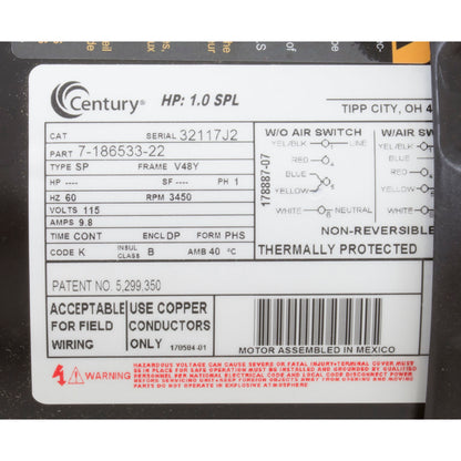 Pump, Carvin Sharkjet, 1.0hp, 115v, 1-Spd, 1-1/2", 6ft Nema