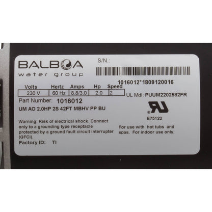 Bomba, BWG Vico Ultimax, 2.0 hp, 230 v, 2 velocidades, 56 fr, 2", disco lateral 1016012