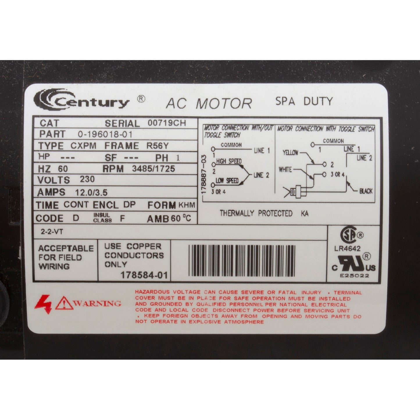 1016205 Bomba, BWG Vico Ultimax, 3,0 hp, 230 v, 2 velocidades, 56 fr, 2", disco lateral