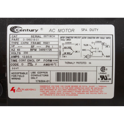 1016205 Bomba, BWG Vico Ultimax, 3,0 hp, 230 v, 2 velocidades, 56 fr, 2", disco lateral