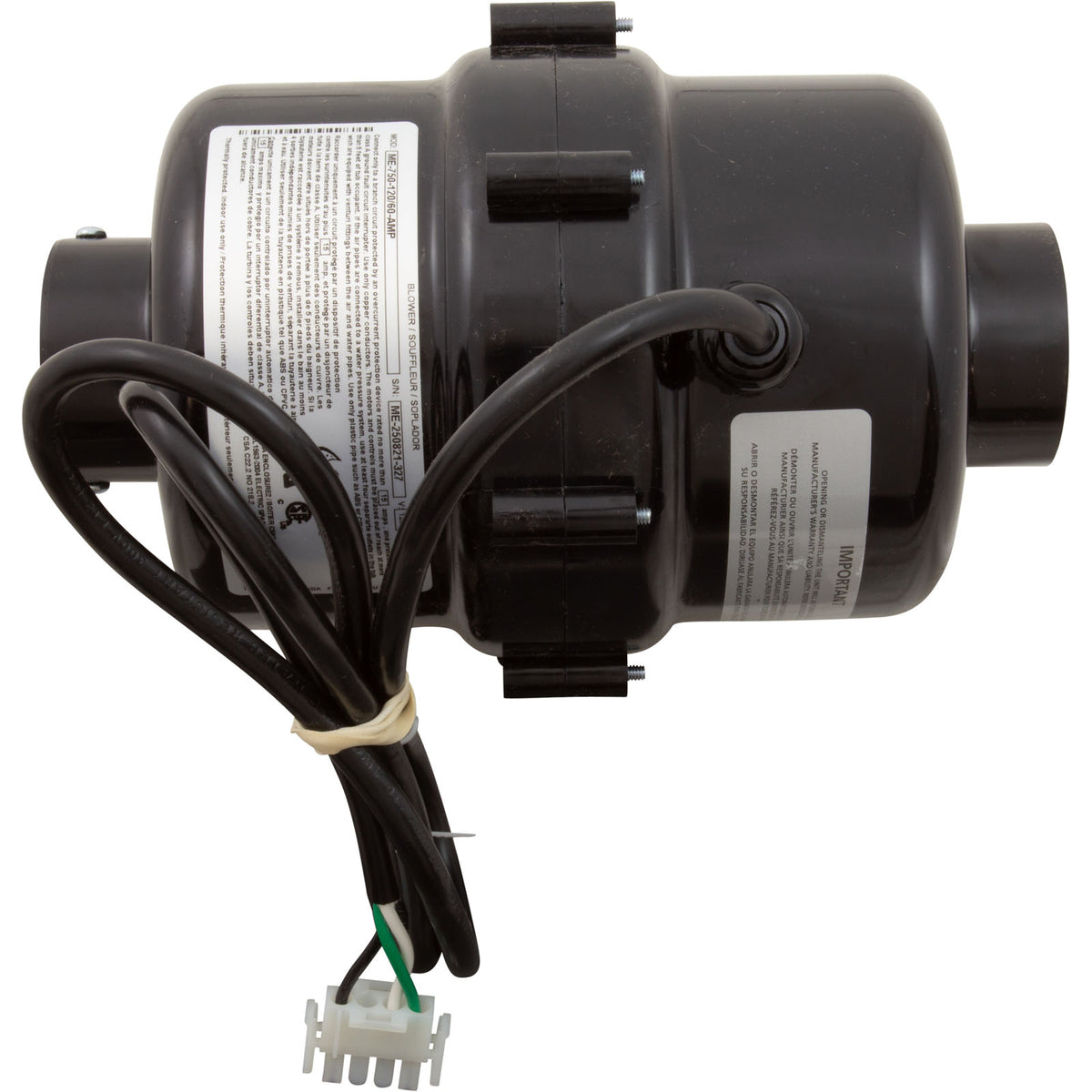 Blower, CG Air Millenium Eco, 115v, 7.0A, 3ft AMP Cord