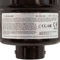 Blower, CG Air Millenium Eco, 230v, 4.0A, 50hz, 3' AMP, w/Muffler