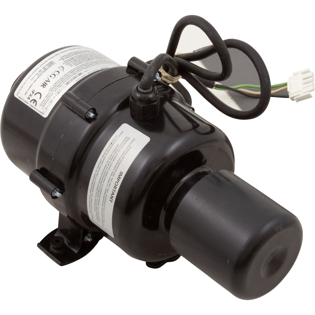Blower, CG Air Millenium 3, 115v, 7.0A, 3-Spd, 3ft AMP, Heater, AS