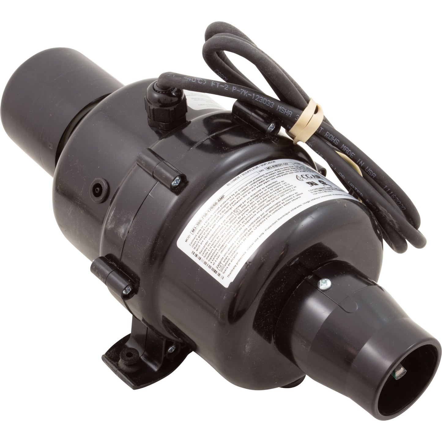 Blower, CG Air Millenium 3, 3-Spd, 115v, 9.5A, Heater, 3' AMP, AS