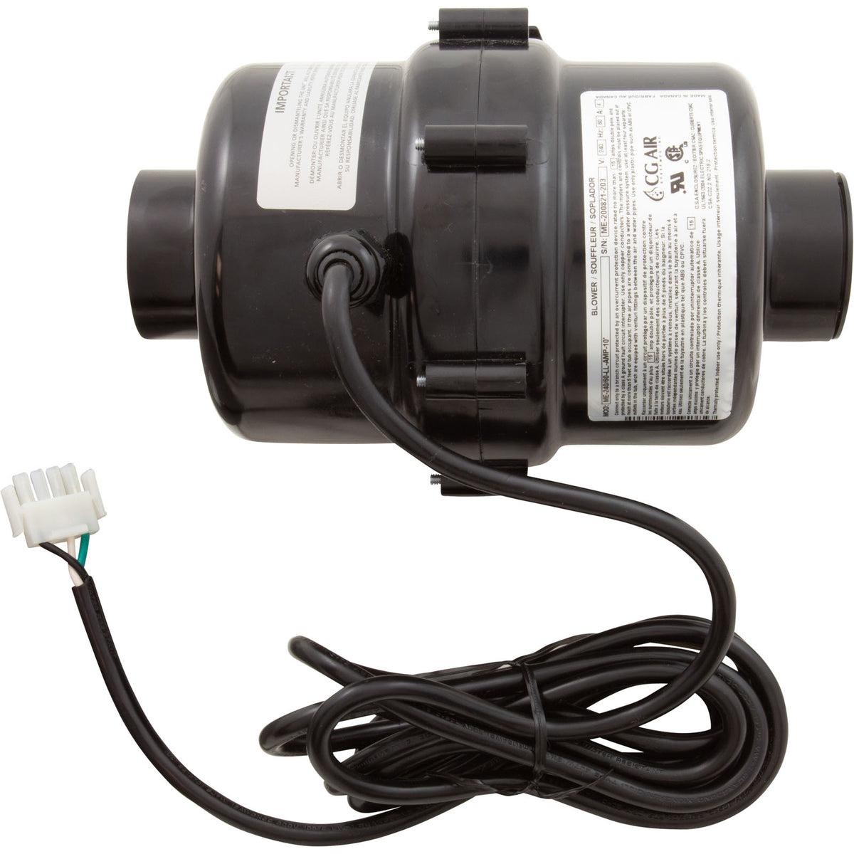 Blower, CG Air Millenium Long Life, 230v, 4.0A, 10ft AMP