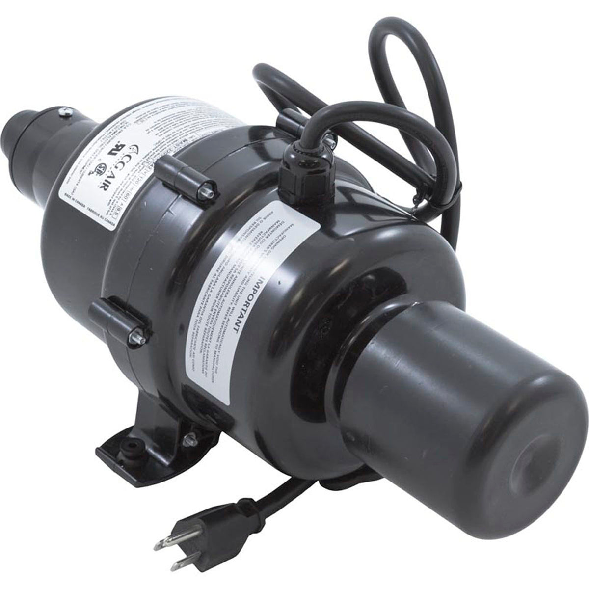 Blower, CG Air Millenium AS, 115v, 9.5A, w/Htr, 3ft Nema
