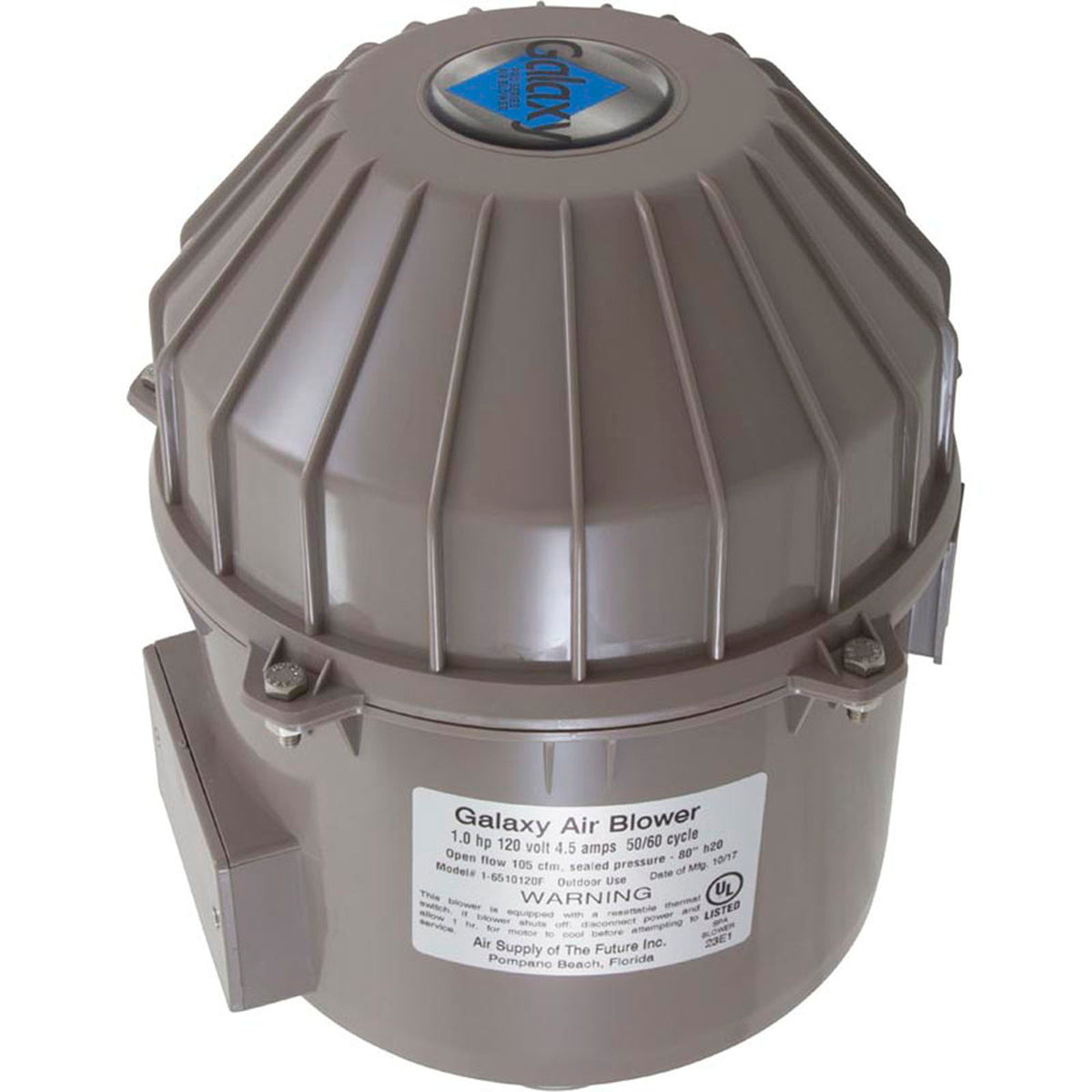 Blower, Air Supply Galaxy Pro, 1.0hp, 115v, 4.5A, Hardwire