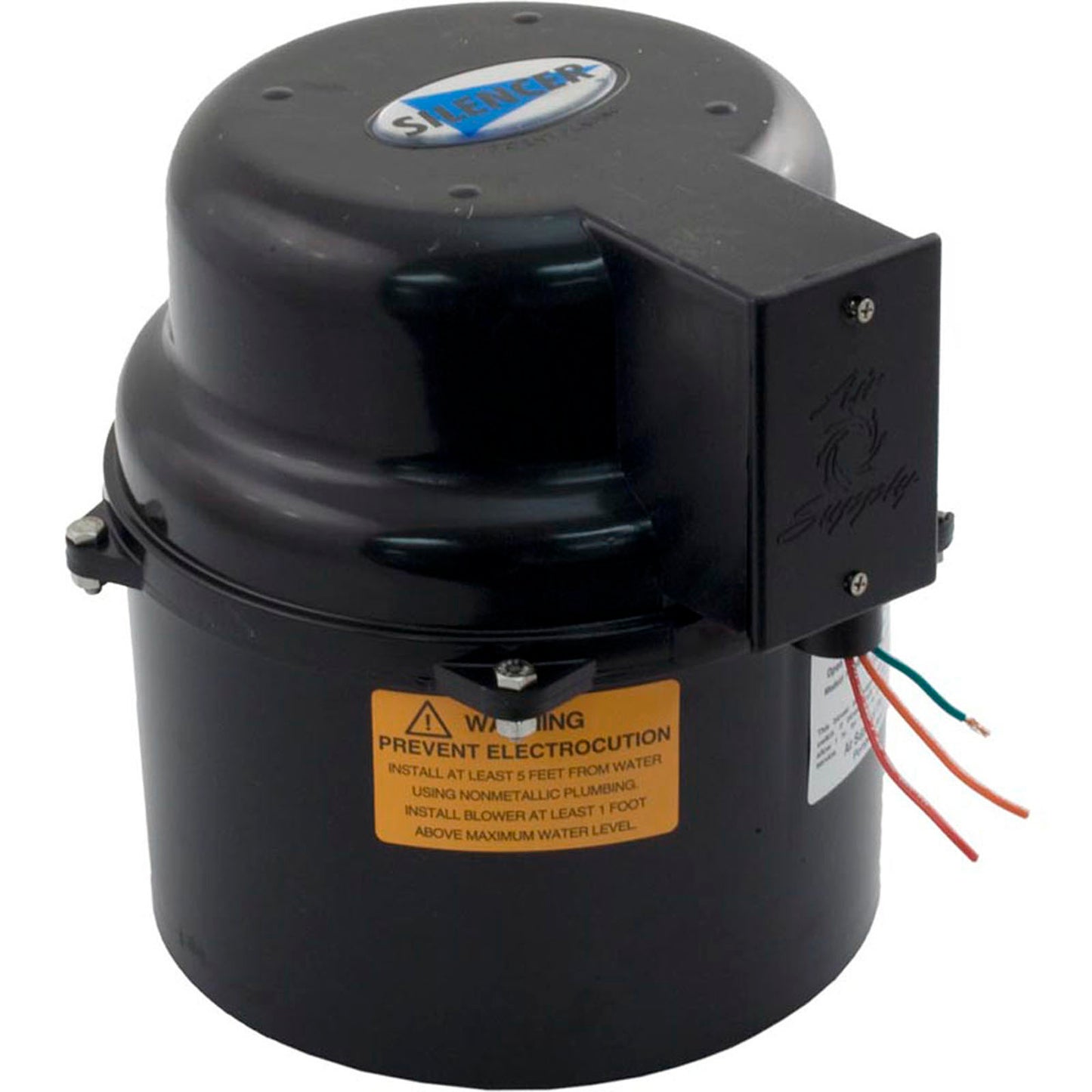 Souffleur, silencieux d'alimentation en air, 1,0 ch, 230 V, 2,5 A, câblé