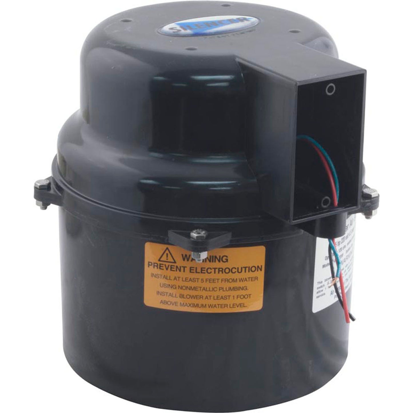 Souffleur, silencieux d'alimentation en air, 1,5 CV, 230 V, 4,5 A, câblage fixe