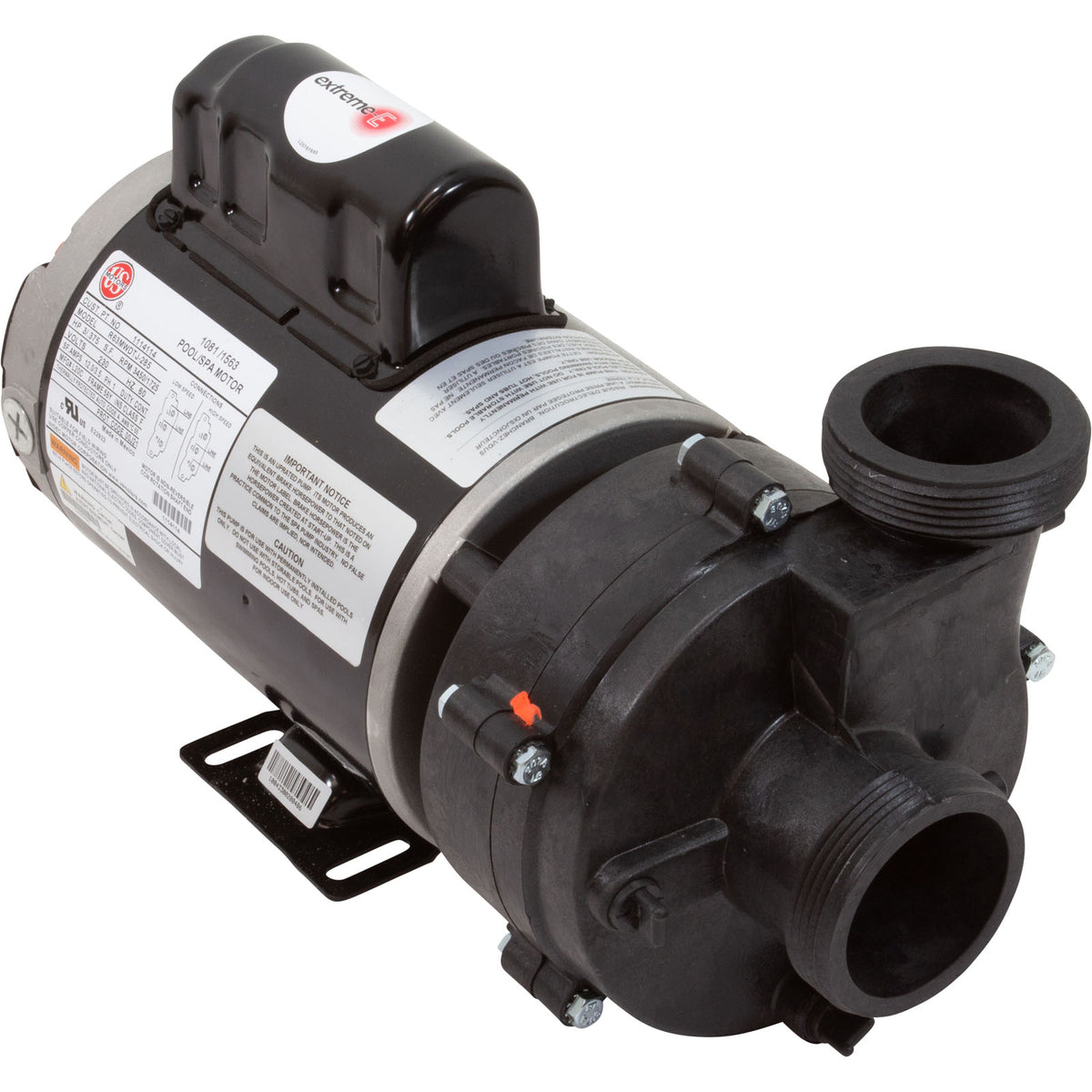 Pump, BWG Vico Ultimax, 3.0hp, 230v, 2-Spd, 56fr, 2", Side Disch