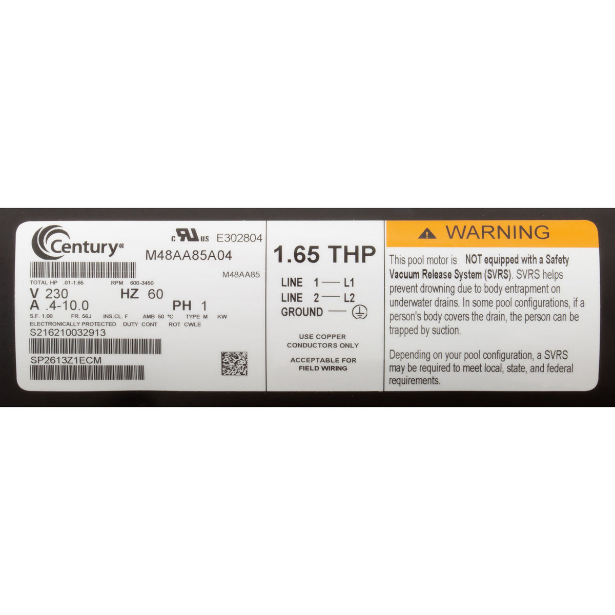 Pump, Hayward Super Pump VS, 1.65THP, 230v