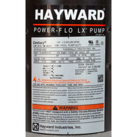 Bomba, Hayward PowerFlo LX, 1,0 hp, 115 V, 1 velocidad, 1-1/2", Nema