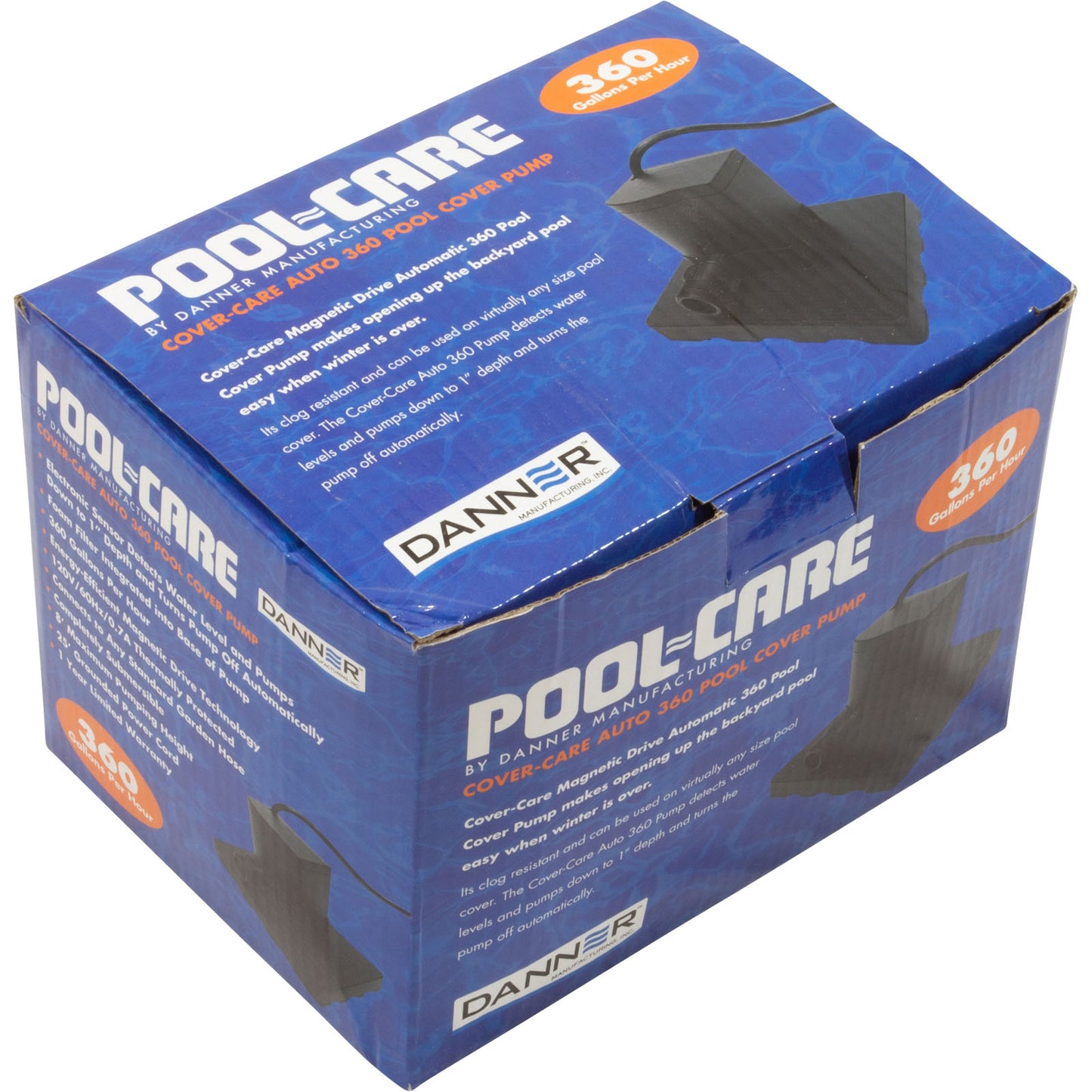 Pompe submersible Danner Cover Care Auto 360, 360 gph, 3/4 po GHT