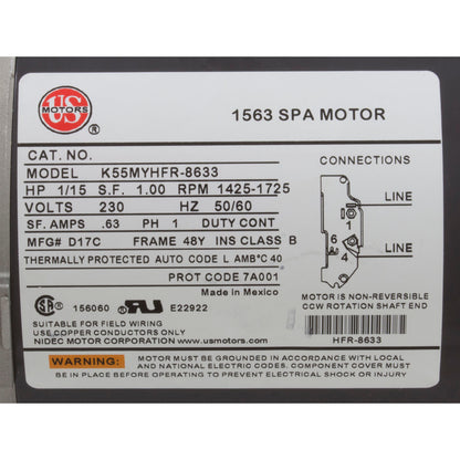 Bomba, circular, WW Iron Might, 1/15 hp, 0,63 A, 230 V, 48 FR, OEM