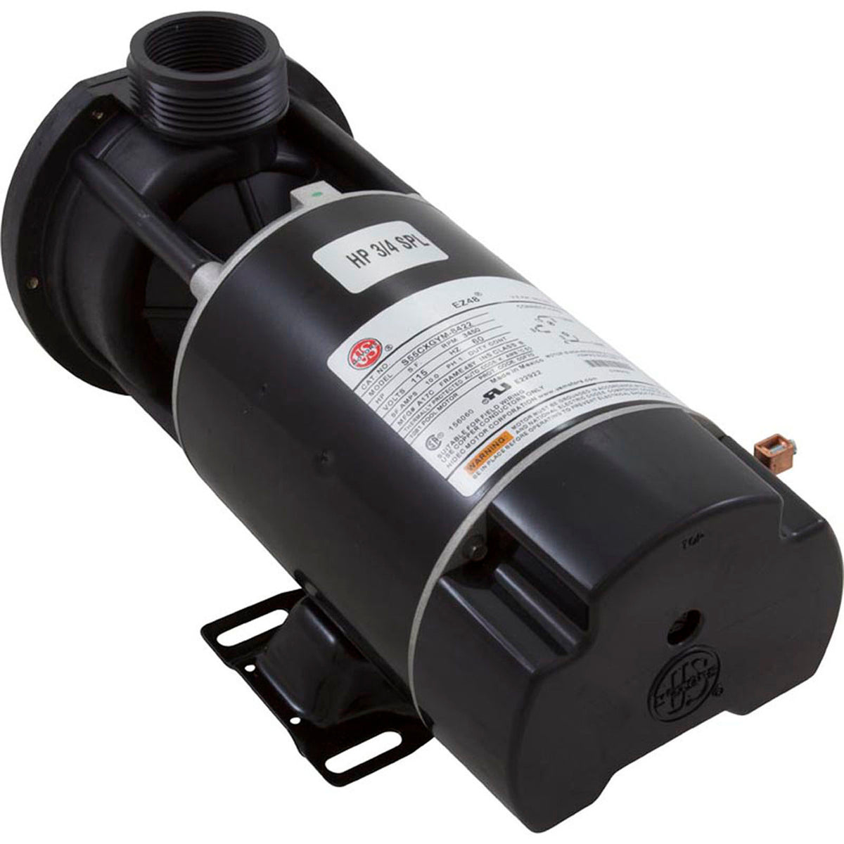 Pump, WW E-Series, 0.75SPL USMotor, 115v, 1-Spd,48fr, 1-1/2"