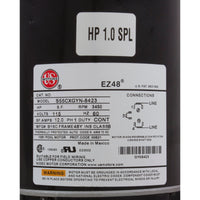 Pump, WW Exec, 1.0SPL US Motor, 115v, 1-Spd, 48fr, 2"