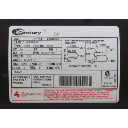 Bomba, WW Exec, Century, 2,0 hp, 230 V, 2 velocidades, 56 fr, 2"