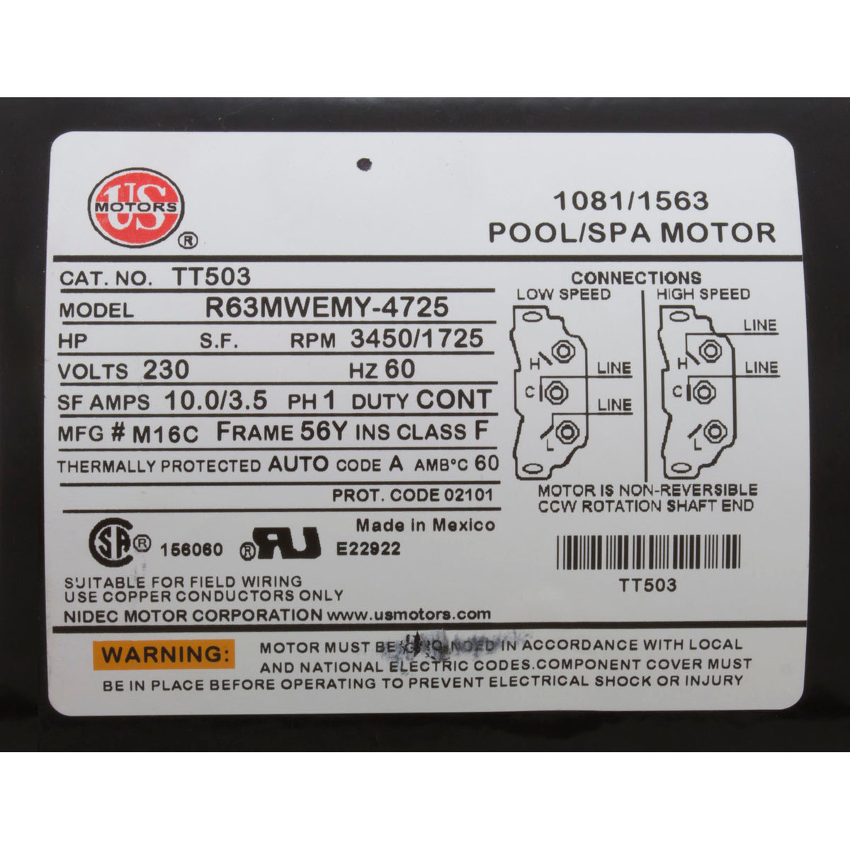 Pump, WW Viper, 3.0hp US Motor, 230v, 2-Spd, 56fr, 2-1/2"x2-1/2"