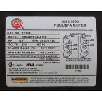 Pump, WW Viper US Motor, 5.0hp, 230v, 2-Spd, 56fr, 2-1/2" x 2-1/2"