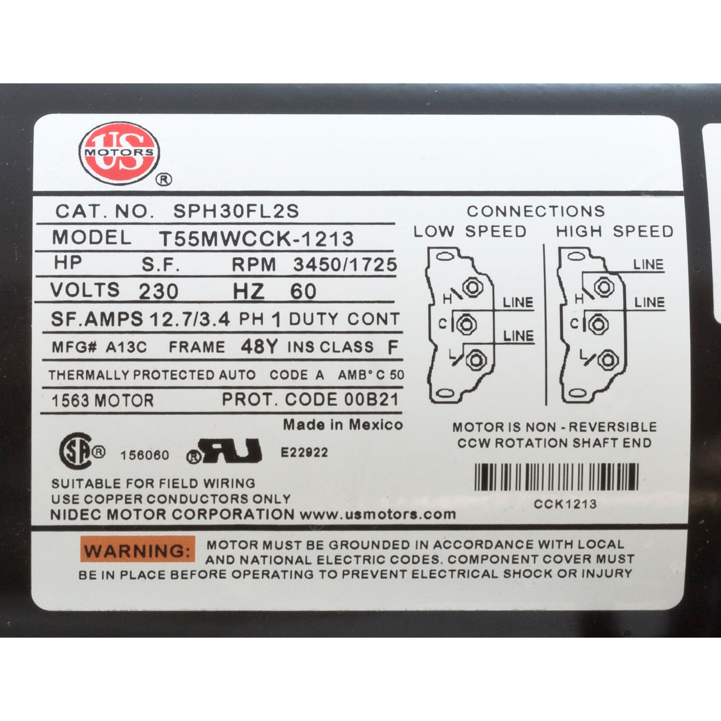 Bomba, WW Ex2, 4.0SPL, 230v, 2 velocidades, 48fr, 2", OEM