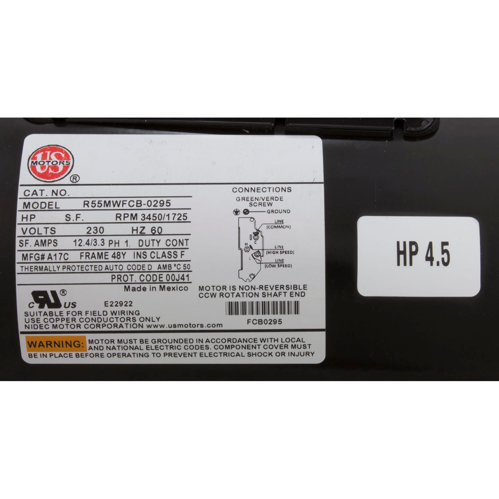 Pump, WW Ex2, 3.0hp Nidec, 230v, 2-Spd, 48fr, 2"