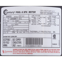 Pump, WW Exec, 2.0SPL,115v/230v,1-Spd,48fr,2-1/2" x 2",OEM