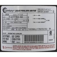 Pump, WW Exec, 1.5SPL, 230v, 2-Spd, 48fr, 2-1/2" x 2",OEM