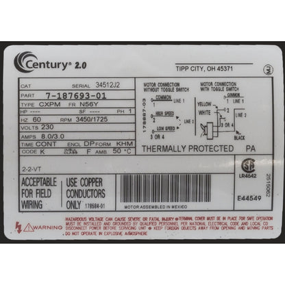 Bomba, WW Exec, 2,0 hp, 230 v, 1 velocidad, 56 fr, 2", OEM