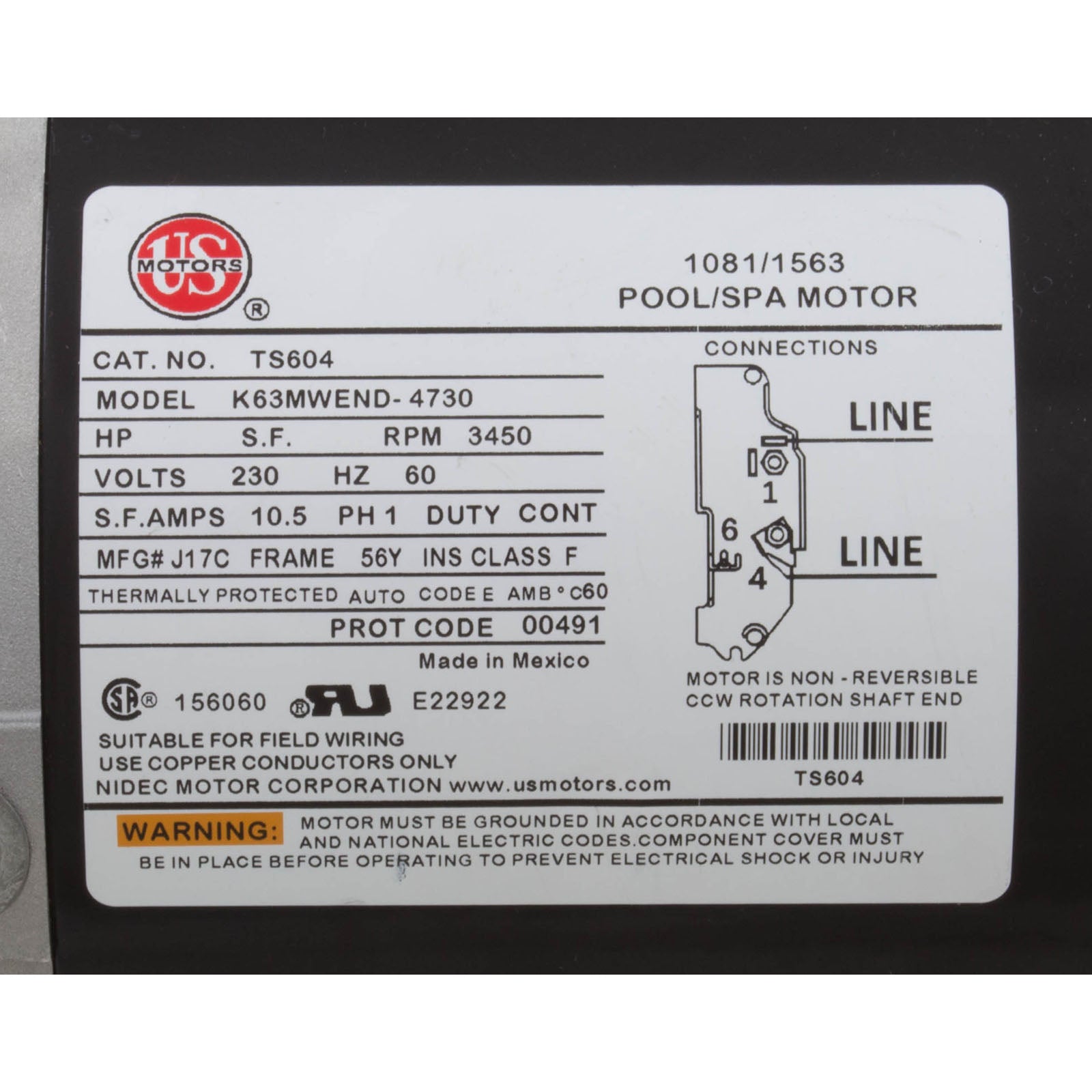 Pump, WW Exec, 3.0hp, 230v, 1-Spd, 56fr, 2", OEM