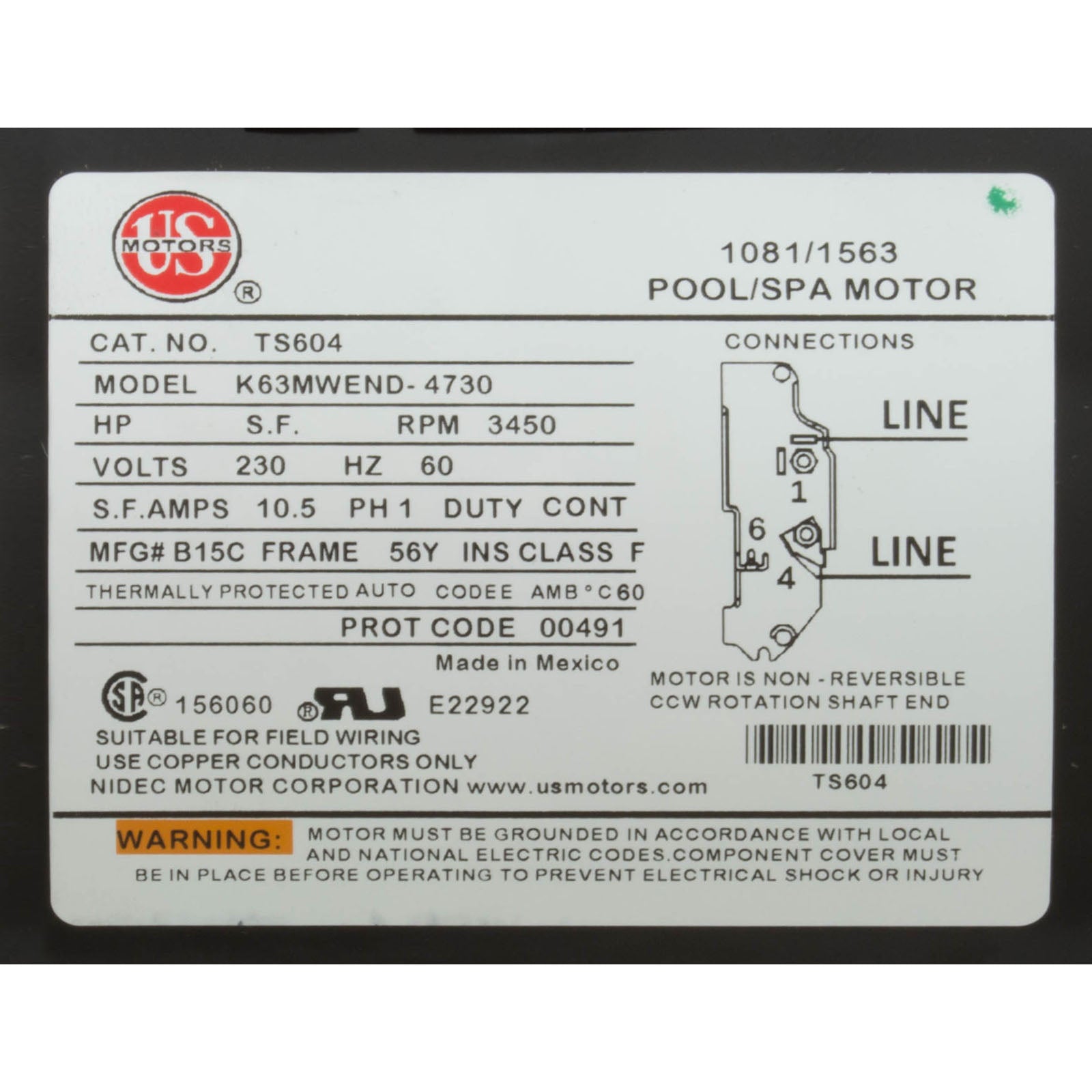 Pump, WW Exec, 3.0hp, 230v, 1-Spd, 56fr, 2-1/2" x 2", OEM